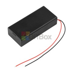 3.7V 2 x18650 Battery Holder Box Storage Case Parallel Battery Holder With Cable