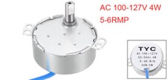 Synchronous Motor AC 100-127V 5-6RMP 50-60Hz 4W Double Flat Shaft CW/CCW