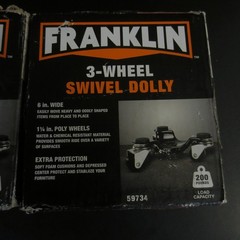 Franklin 3-Wheel Swivel Dolly (6in Wide & 200 Pounds Load Capacity) #59734 – 3PK