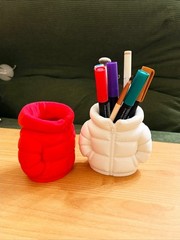 Nike Jacket-Shaped Puffer Jacket Style Pencil Holder Desk Organizer Cup