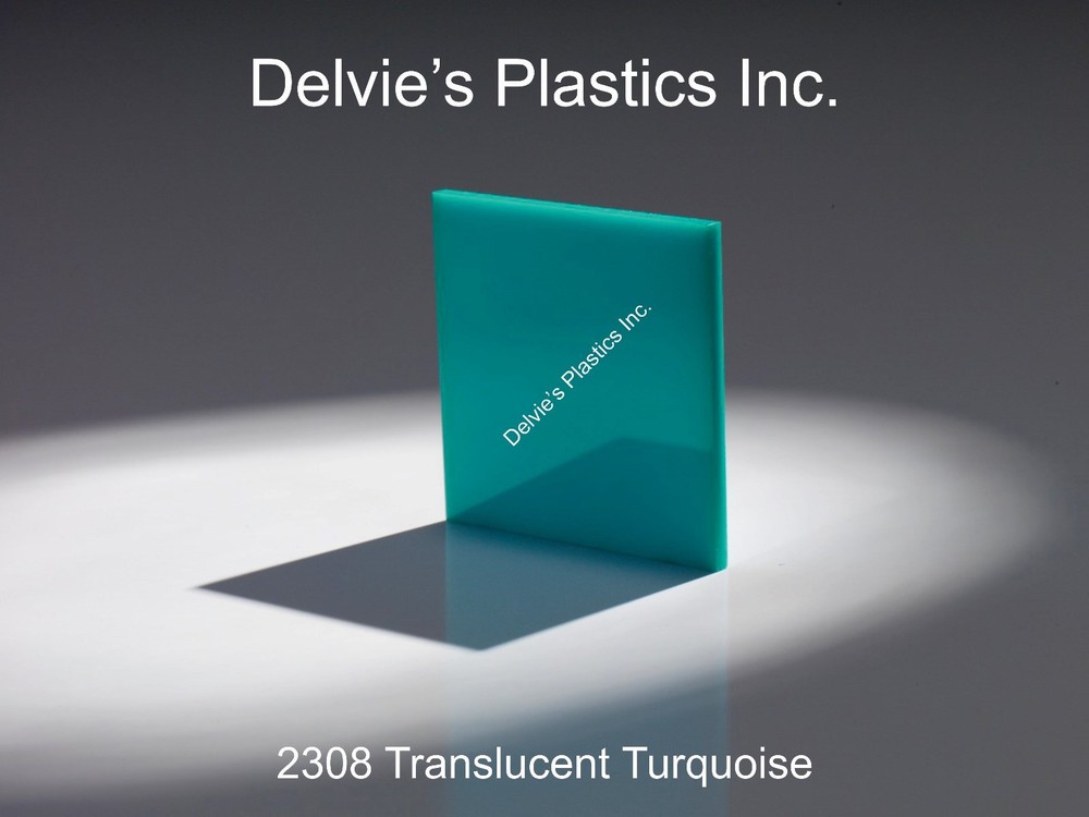 1/8″ 2308 Translucent Turquoise Cell Cast Acrylic Sheet 12″ x 12