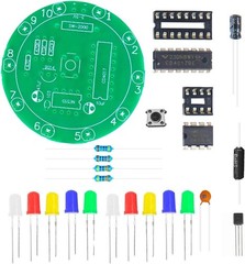 2PCS Soldering Practice Kit CD4017 NE555 DIY Lucky Wheel LED Light Circuit Board
