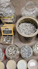 50 POUNDS OF ASSORTED TINNERS RIVETS AND OTHERS. TAKE THEM ALL.