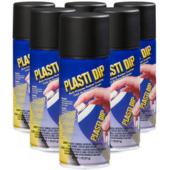 4 Pack Plasti Dip Matte Black Spray 11oz, Rubberized Removable Car Rim Coating