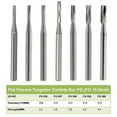 Wave Dental Carbide Bur FG Diamond Burs Football Pear Round End Taper High Speed