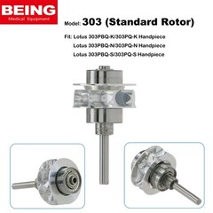 US BEING Dental Handpiece Fiber Optic High Speed Turbine Coupler 4/6Hole FG Burs