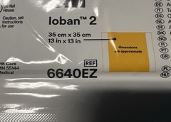 3M 6640EZ Loban 2 Antimicrobial Incise Drape 13″ x 13″ Exp 2028 1 unit Free Ship