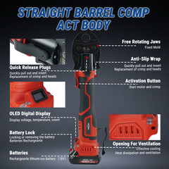 ASTM F1807 18V Electric Pipe Crimping Tool for 1/2″ 3/4″ 1″PEX Pipe Copper Rings