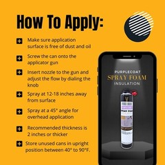 Vega Bond Purplecoat Single Component Spray Foam Insulation 24-Pack Set-480BF