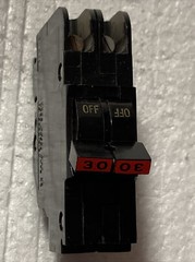 FPE Federal Pacific 30 Amp 2 Pole NC230 Stab-Lok Breaker Mini THIN NC red handle
