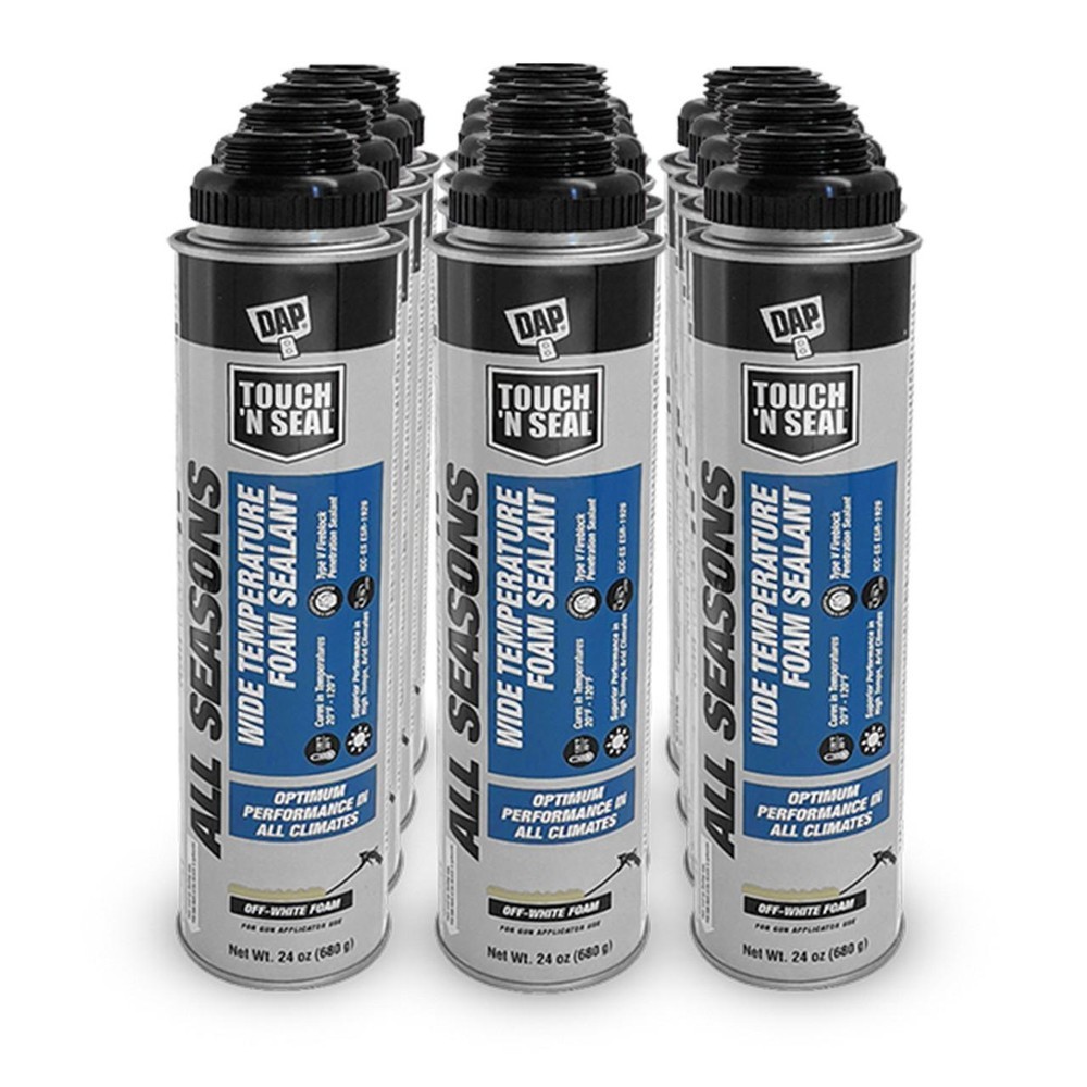 DAP TOUCH ‘N SEAL ALL SEASONS FOAM SEALANT ~ 24 oz. OFF-WHITE FOAM – Case of 12