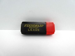 Vintage Eversharp Red Top Leads Med Reg 1 3/8″ Long Plastic Container 27 Leads
