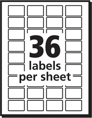 Removable Print or Write Labels, White, 0.5 X 0.75 Inches, Pack of 1008 (5418)