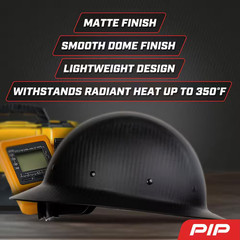 Dynamic Wolfjaw Matte Black Type 1 Class C Full Brim Black Carbon Fiber Hard Hat