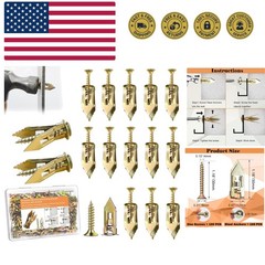 200 Pcs Self Drilling Drywall Anchors with Screws,100 Sheetrock Anchors 0.47x…