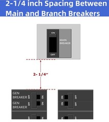 Generator Interlock Kit Compatible with Eaton Cutler Hammer Vertical Throw 15…