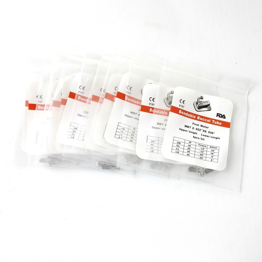 MacDent Dental Orthodontic Buccal Tubes 1st/2nd Molar Tube Roth/MBT 022 Bondable