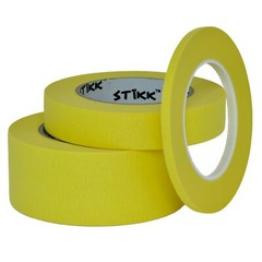 3 pack 1/4″ .25 inch x 60yd (6mm x 55m) Thin STIKK Yellow Painters Masking Tape