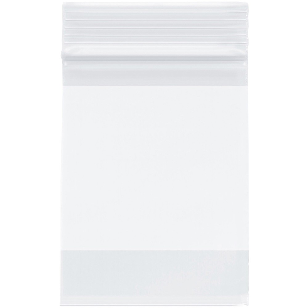 Plymor 3″ x 4″, 2 Mil with White-Block Zipper Reclosable Plastic Bags