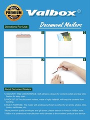 ValBox 9×11.5 Self Seal Photo Document Mailers 25 Pack Stay 9×11.5″, White