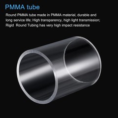Acrylic Pipe Rigid Round Tube Clear 70mm ID 80mm OD 100mm