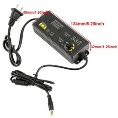 Adjustable Voltage 3 to 24V AC / DC Switch Power Supply Adapter W/LED Display US