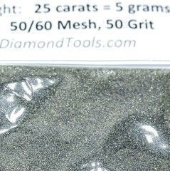 TechDiamondTools Diamond Powder 50 Grit 300-250 Microns, 25 Carats = 5 Grams