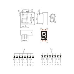 12Pcs 7 Segment LED Display, 2.2V Common Anode Digital Tube, Yellow Green