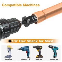 13x 1/4″-3/4″ HVAC Swaging Tool Drill Bit Copper Pipe Expander Deburring Scraper