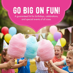 The Candery Cotton Candy Floss Sugar 6Lbs 96Oz Jars- 3 Pack Strawberry, Raspberr