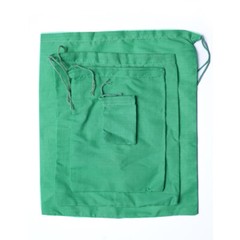 6 x 8 Inches Cotton Single Drawstring Green Reusable Storage Cotton Muslin Bags