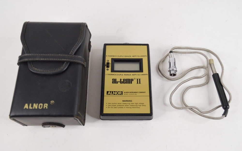 Alnor Al Temp II 7960F Digital Pyrometer Thermometer w/ New Battery Lead TESTED