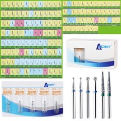 AZDENT Dental FG Diamond Burs For High Speed Handpiece Friction Grip 5Pcs/Pack