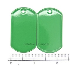 100 pcs Green Color Blank Military Spec Dog tag Stainless Steel Wholesale