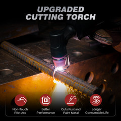 ARCCAPTAIN 60A Plasma Cutter Non-Touch Pilot Arc Plasma Cutting Machine 110/220V