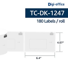 1Roll 4.07″x6.4″ Large White Paper Shipping Labels DK-1247 for Brother QL-1050N