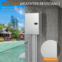 Stainless Steel Enclosure, IP65 Waterproof Electrical Box for Indoor and Outdoor