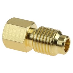 7/16″ Female to 1/4″ Male Brass Can Tap Adapter With Leak Saver R290 R600a New