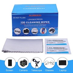Pre-Moistened Lens Wipes ALIBEISS Screen for 100 Count (Pack of 1)