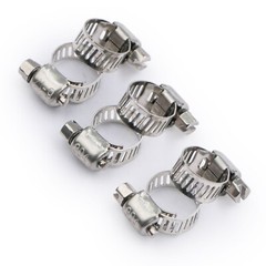 U.S. Solid 3pcs Brass Hose Barb Reducer Fitting Kits With 6 Clamps 1/4″ To 1/8″