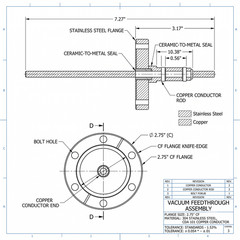 MDC FMC-275-1 UHV Electrical Feedthrough | 2.75″ CF DN40CF | New OEM Package
