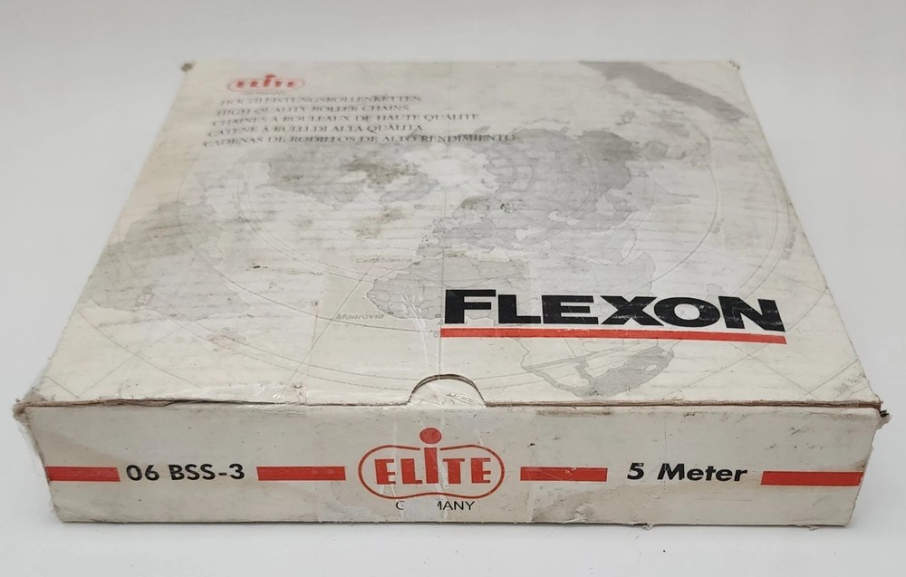 ELITE 06B-3-SS TRIPLEX ROLLER CHAIN FLEXON 06BSS-3, 06B-3 (5M) *NDA AVAILABLE*