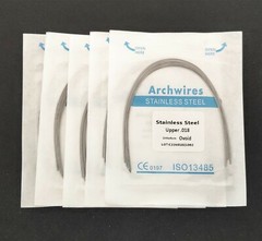 Dental Orthodontic Treatment Stainless Steel Arch Wires Round Ovoid Form