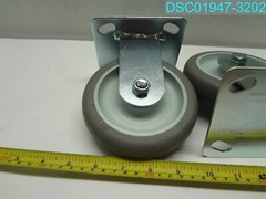 QTY=3: Plate Mount Caster 6″H X 4-5/8″D X 1-1/8″W PLATE 4″L X 4-1/2″ W