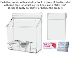 7.5″W x 5.5″H Outdoor Window Hook Postcard Holder with Card Box