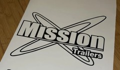 Mission Trailers Decal Black 10” Replacement Stickers Enclosed Aluminum