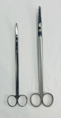 Lot of 2 V Mueller Curved Scissors (10.75” & 9” CH2053)