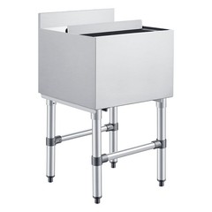 Uimoso 49.4 Qt Commercial Ice Bin 18 x 18 in Underbar Ice Bin with Sliding Cover