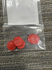 Appleton Red STOP Button Covers/Caps – Flush, Flat