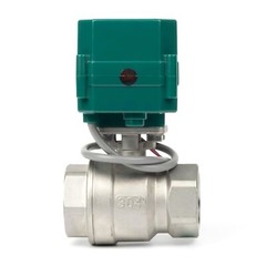 U.S. Solid Motorized Ball Valve 1-1/4 inch Stainless Steel 9-24V AC/DC
